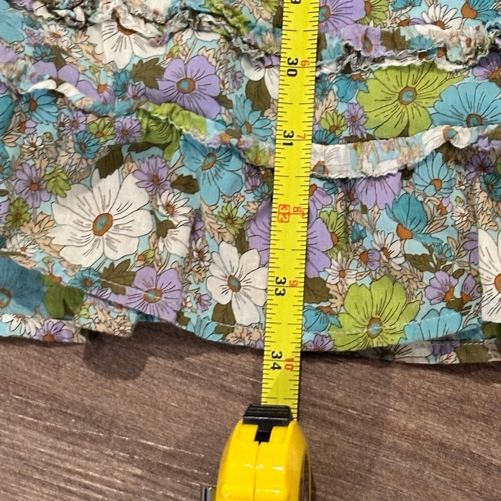Vineyard Vines Floral Ruffle Tiered Dress in Soleil Ditsy Aqua Size Small - Picture 10 of 10